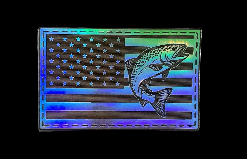 Holographic American Flag Trout