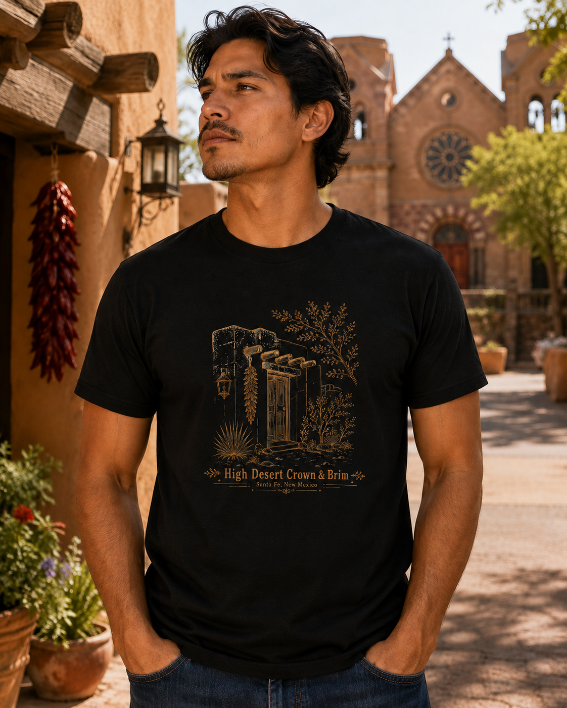 High Desert Crown & Brim – Santa Fe Heritage Tee